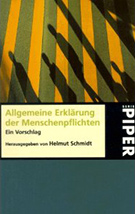 Buchcover Helmut Schmidt (Hrg.): Allgemeine Erklärung der Menschenpflichten: Ein Vorschlag